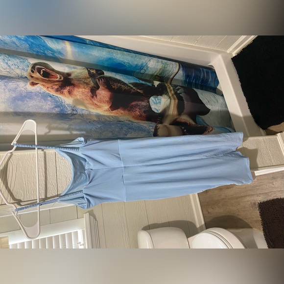 Beautiful baby blue evening dress - Picture 4 of 5